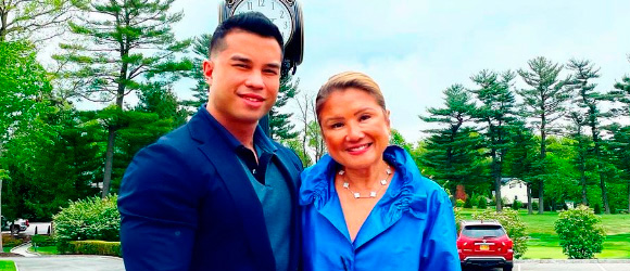 Nutritionist Peter Lantin with his mother