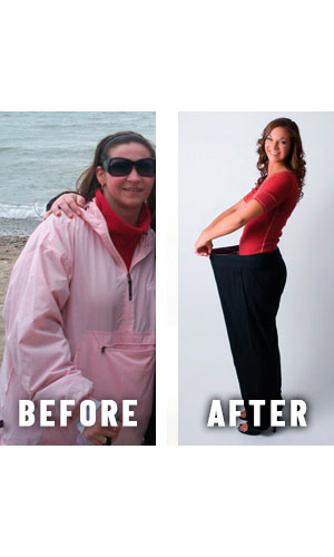 Before and after weight loss - photos by Physicians Weight Loss Centers